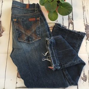 7 For All Mankind Crop Mia With Raw Hem In Size 24